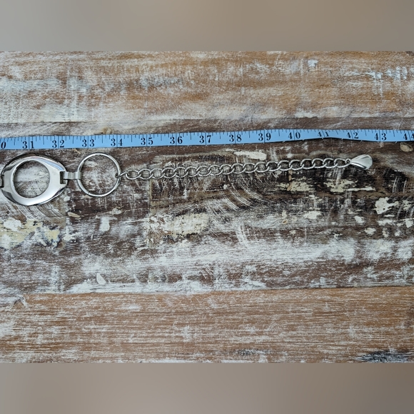 Polished Silver Tone Waist Belt, women's - Picture 6 of 7